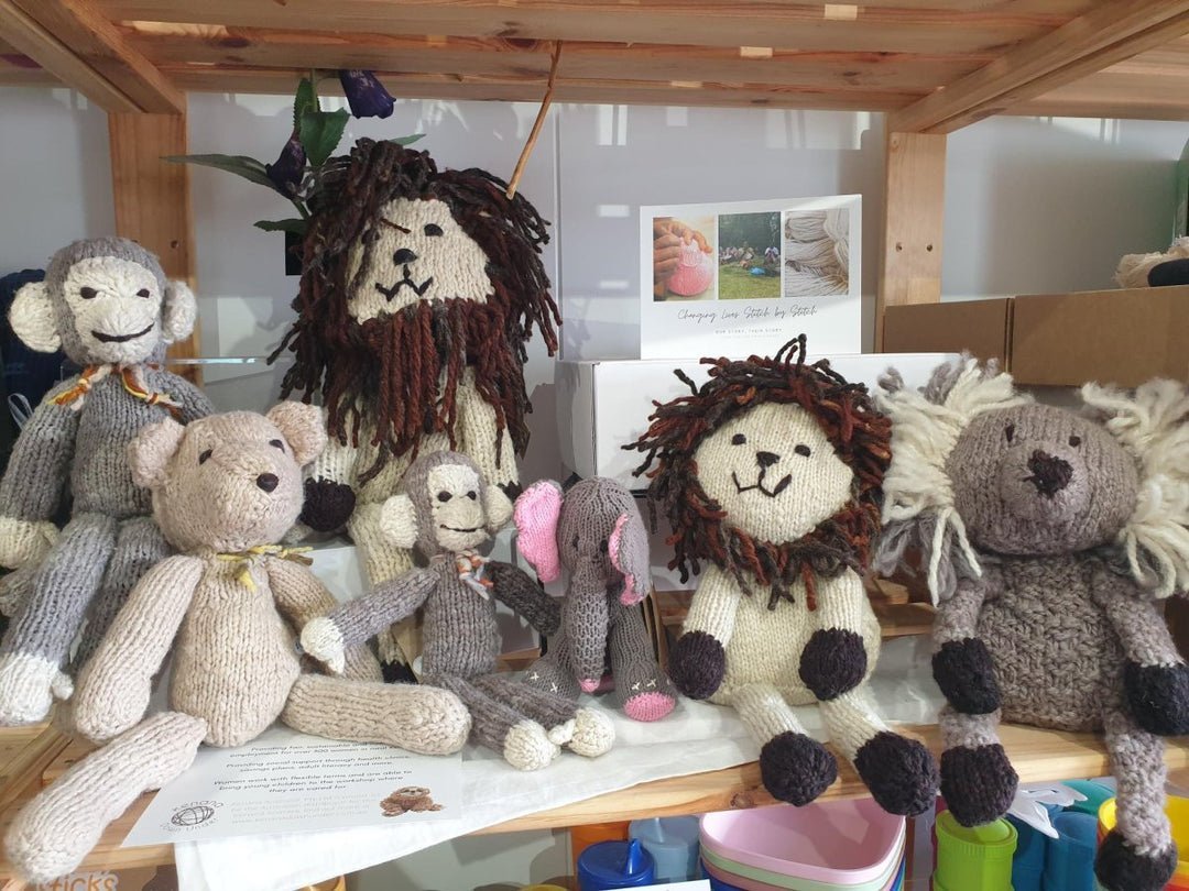 Kenana Down Under: Changing Lives (and Cuddly Shelves) with Every Knitted Toy - Jade and May