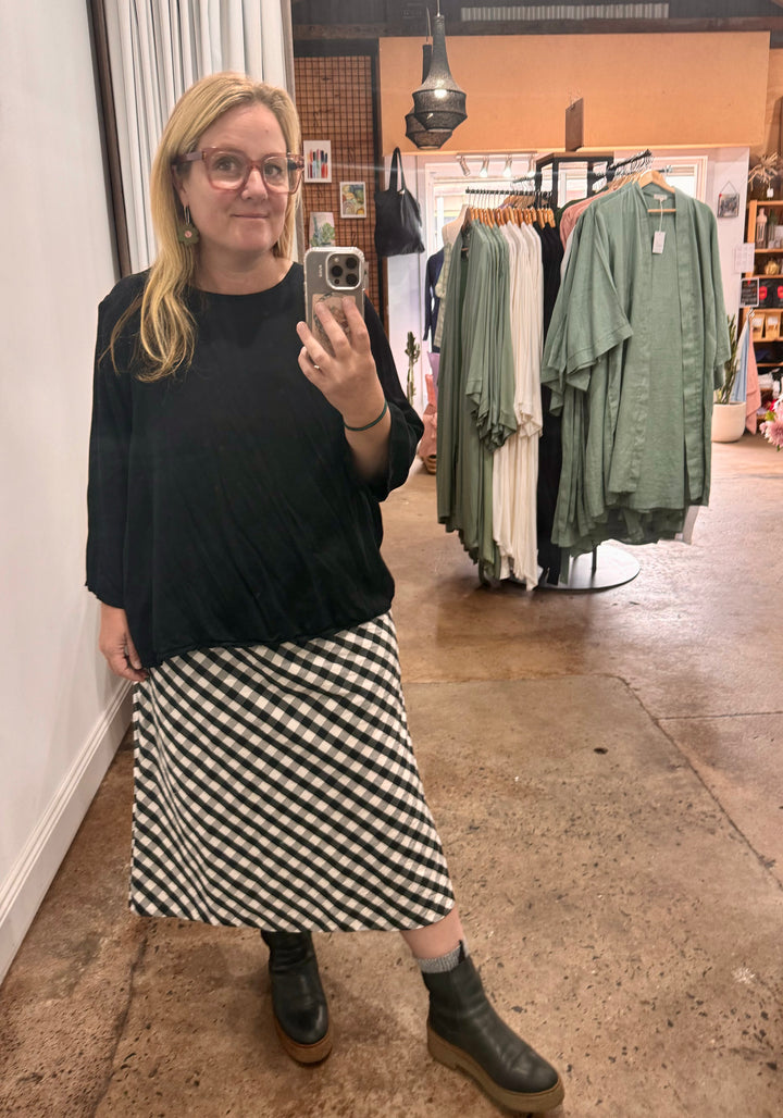 Bamboo Long Sleeve T-Shirt - Black - Separates