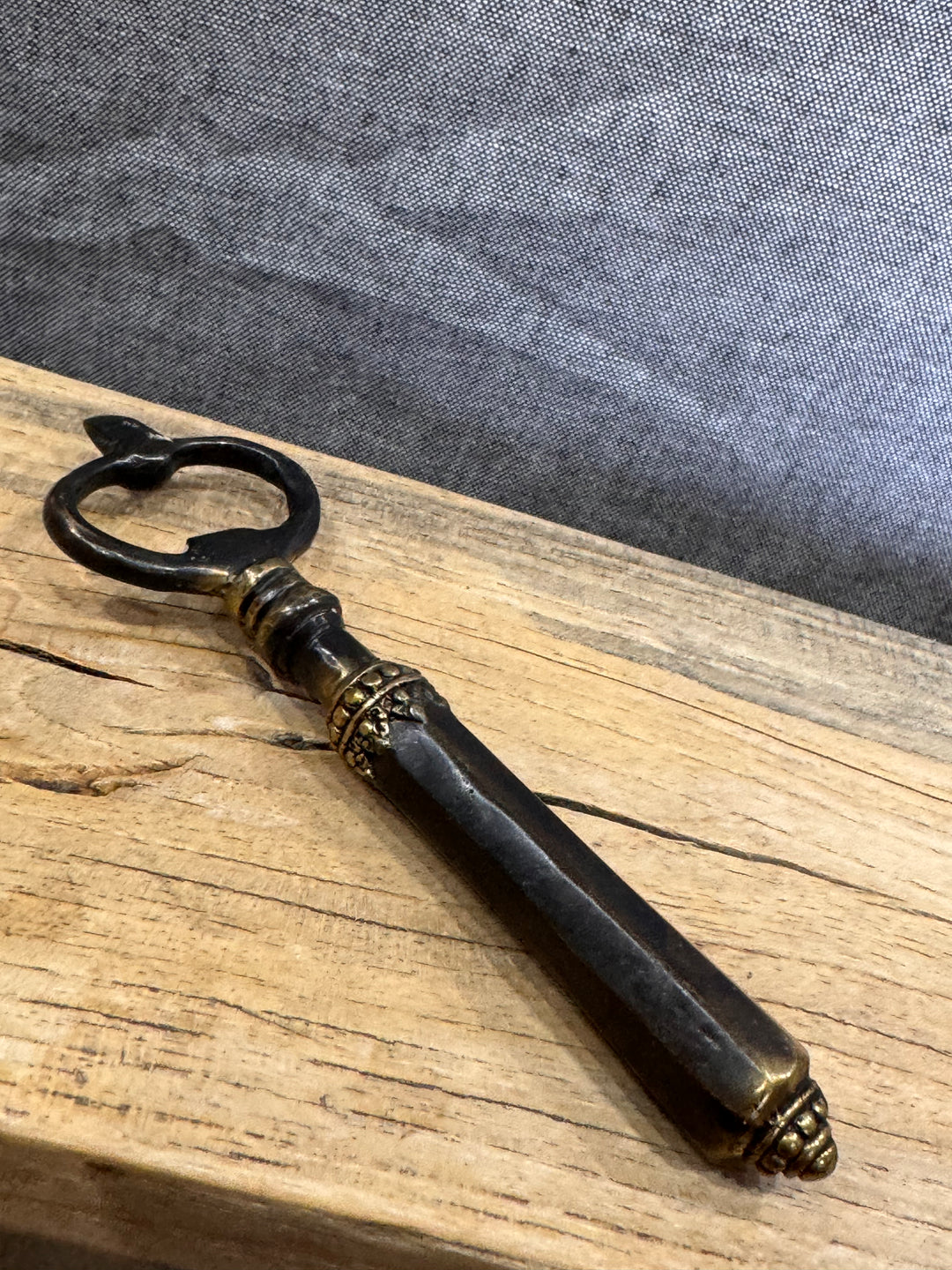 Brass Bottle Opener - Burnished - Brass Bottle Opener