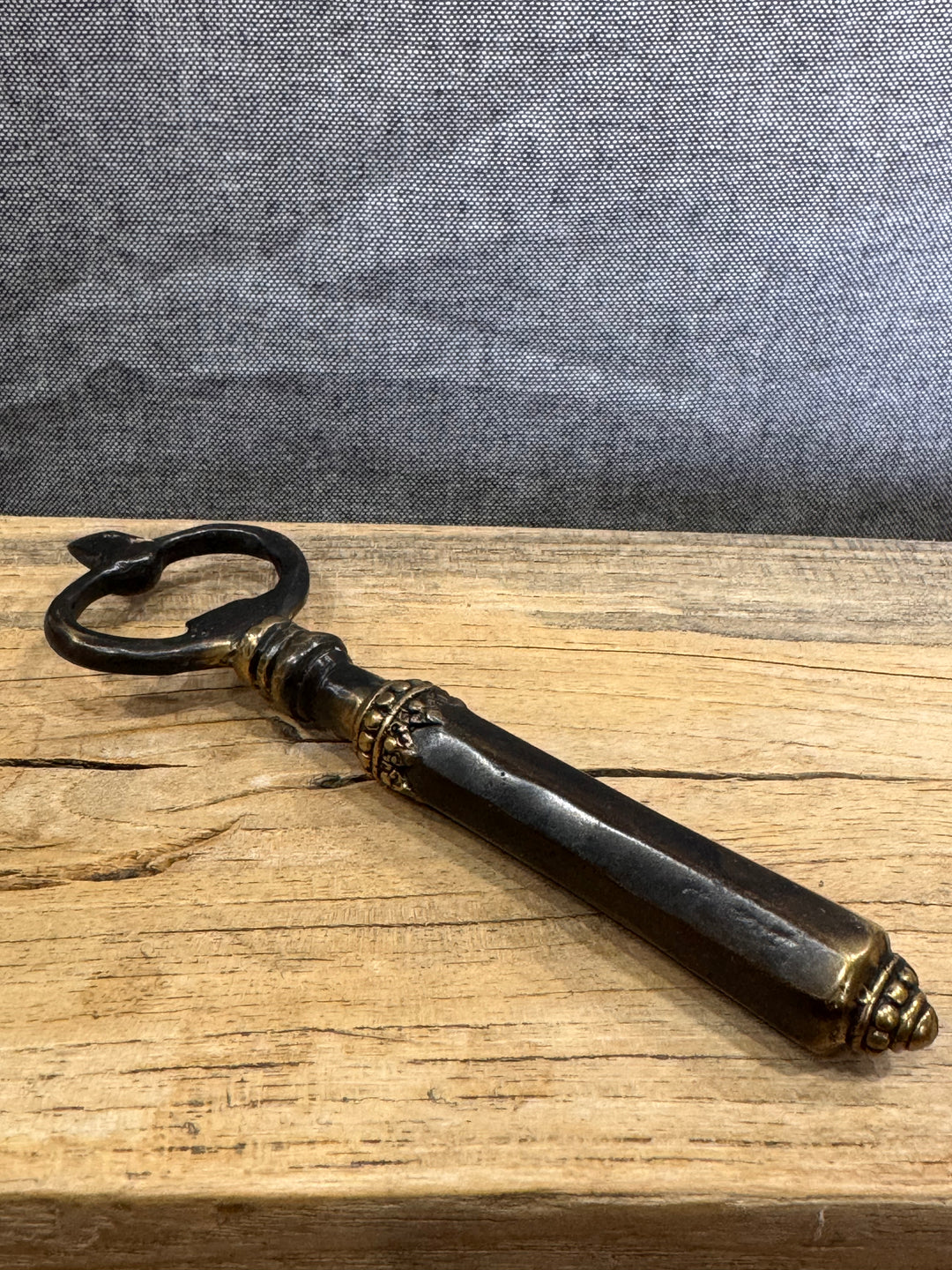 Brass Bottle Opener - Burnished - Brass Bottle Opener