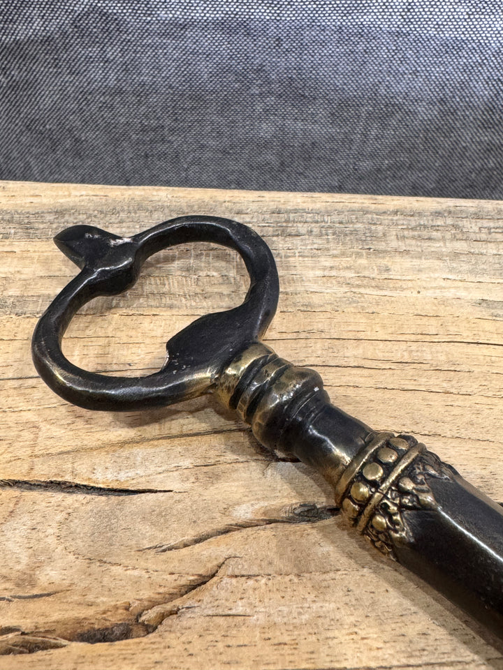 Brass Bottle Opener - Burnished - Brass Bottle Opener