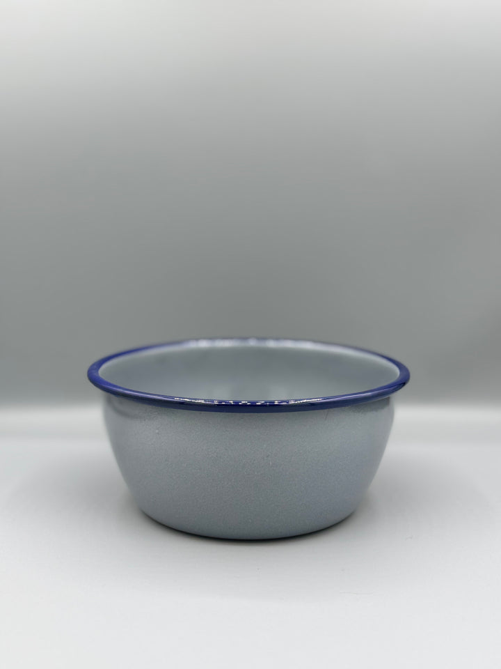 Enamel Bowl with Colourful Rim