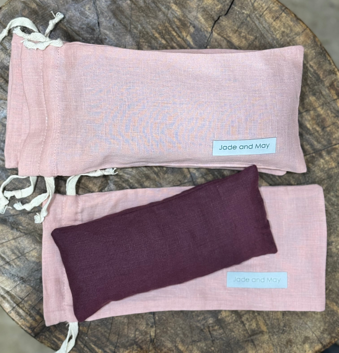 Eye Pillow - Burgundy & Pink | Jade and May