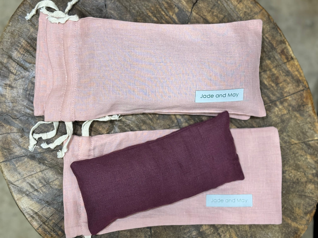Eye Pillow - Burgundy & Pink | Jade and May