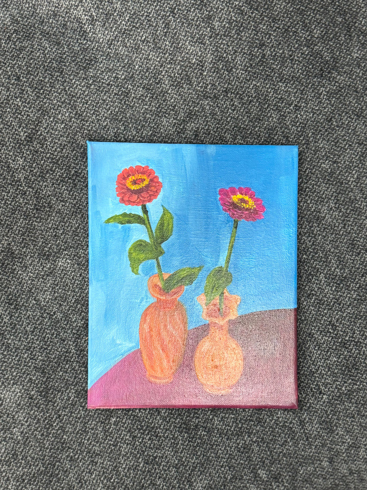Original Artwork - Zinnia Love by Art Dove