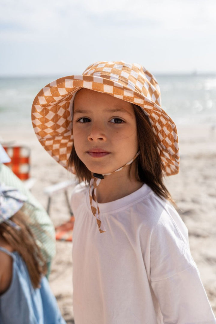 Acorn Kids | Checkmate Wide Brim Bucket Hat - Baby & Kids