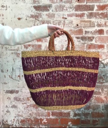 African Baskets - Open Weave Basket in Multiple Colours - Basket