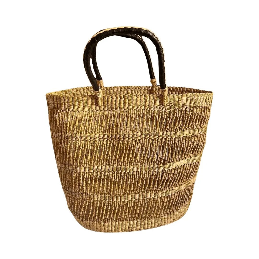 African Baskets - Open Weave Basket in Natural - Basket