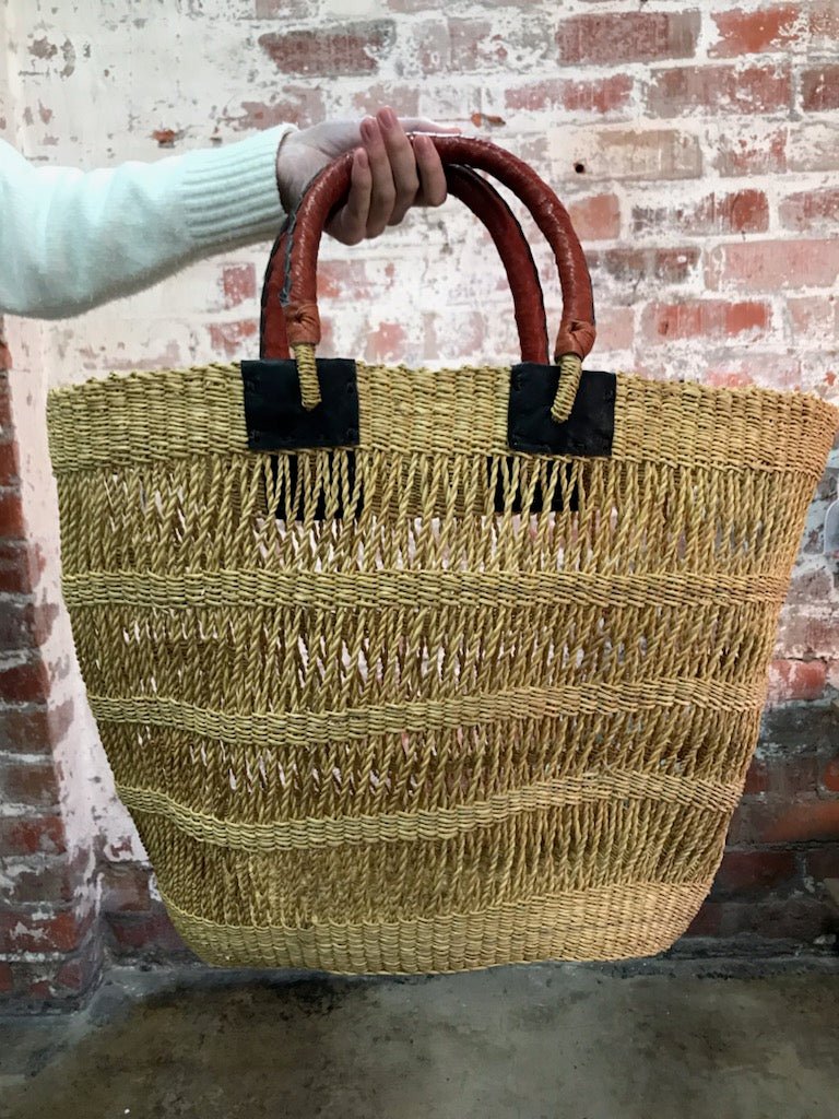 African Baskets - Open Weave Basket in Natural - Basket