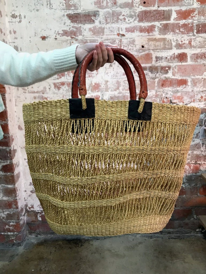 African Baskets - Open Weave Basket in Natural - Basket