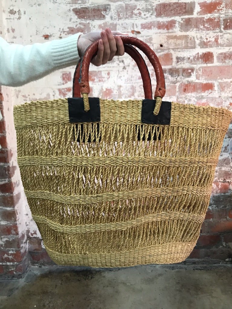 African Baskets - Open Weave Basket in Natural - Basket