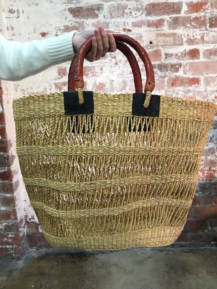 African Baskets - Open Weave Basket in Natural - Basket