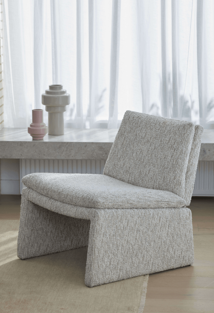 Austin Accent Chair Off White & Taupe - Armchair