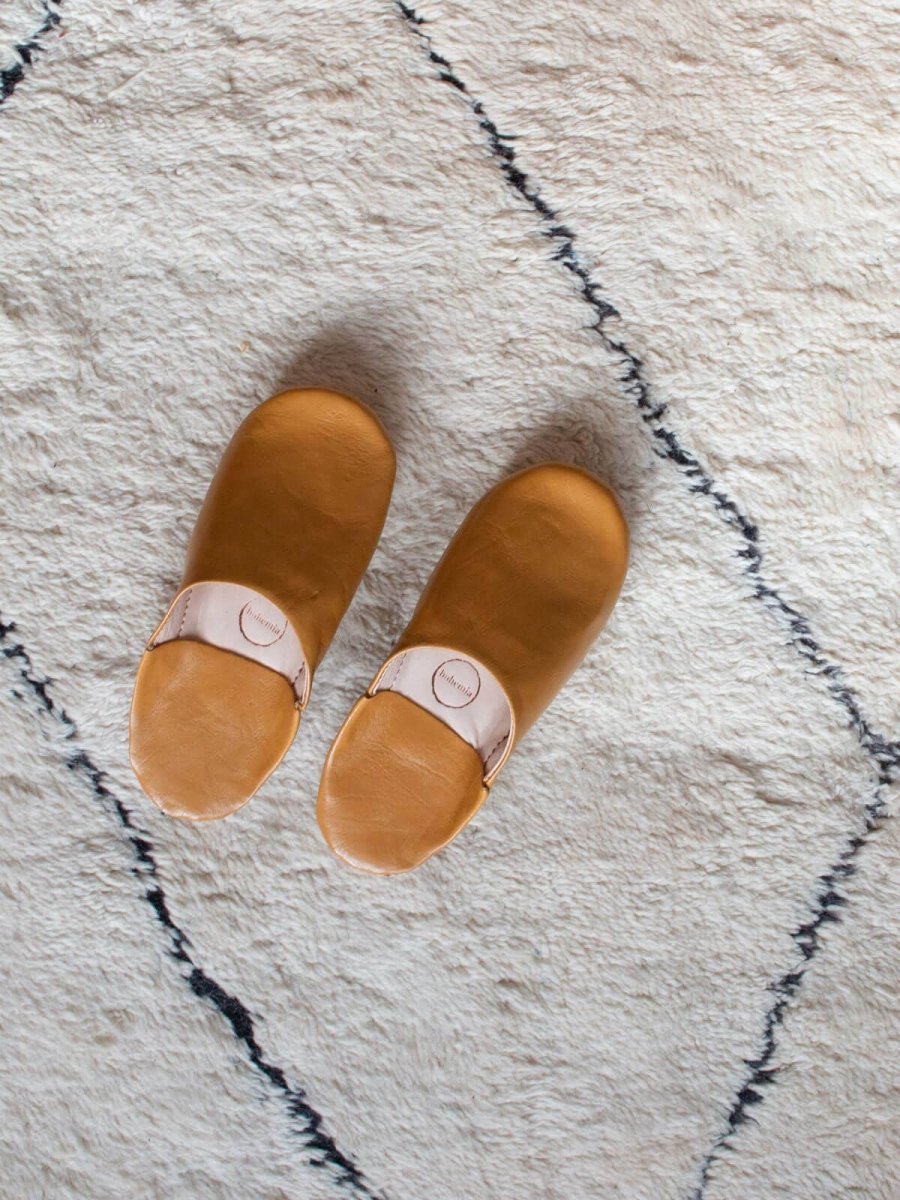 Babouche Moroccan Slippers - Ochre - Slippers