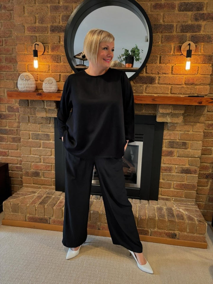 Bamboo Long Sleeve T-Shirt - Black - Separates