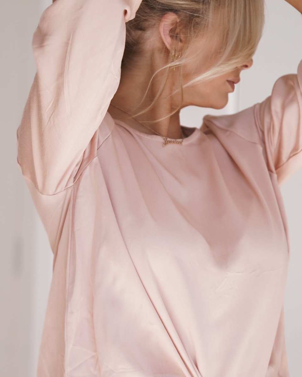 Bamboo Long Sleeve Top in Pink - Separates