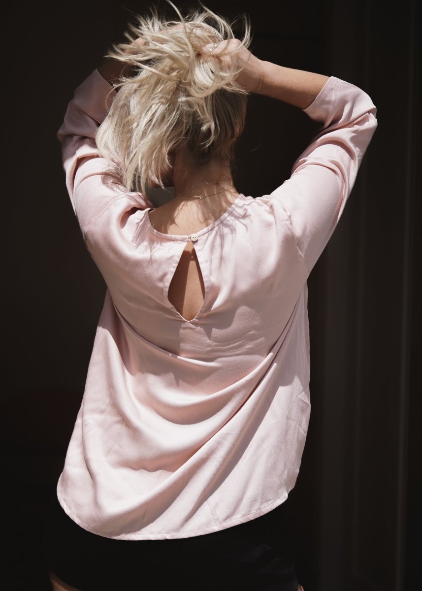 Bamboo Long Sleeve Top in Pink - Separates