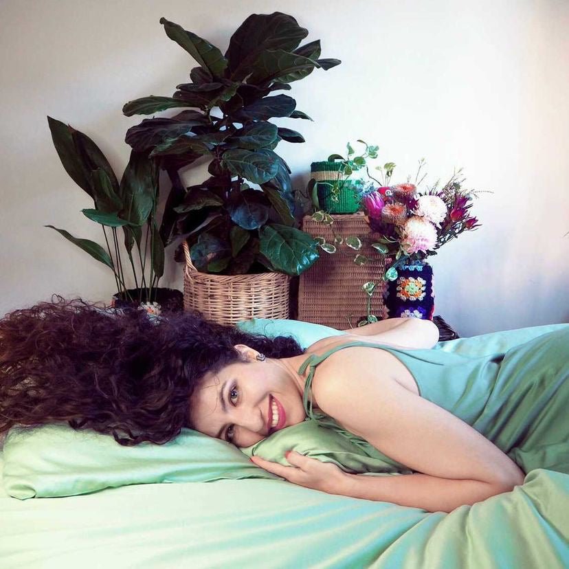 Bamboo Nightie in Sage Green - Nightie - Mid Length