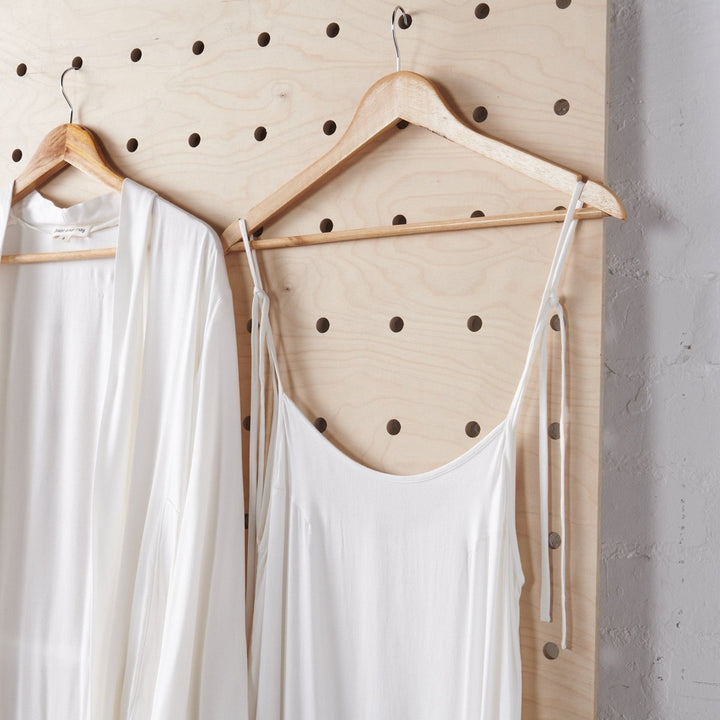 Bamboo Pyjama & Bathrobe Bundle in White - Cami & Short Set - Bundles