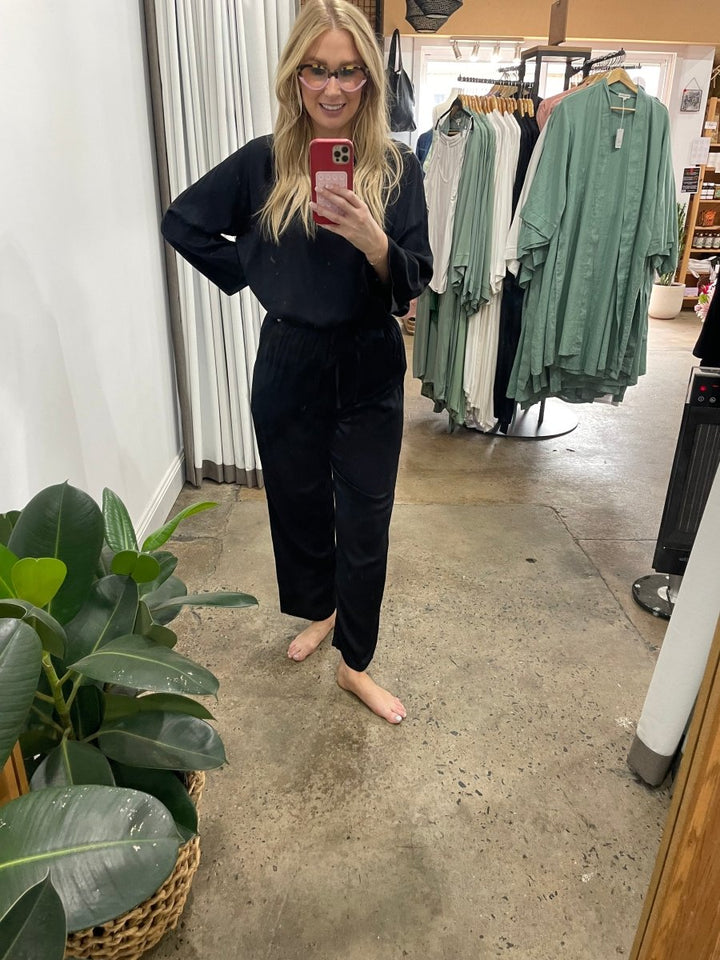 Bamboo Pyjama - Classic Set in Black - Pyjamas