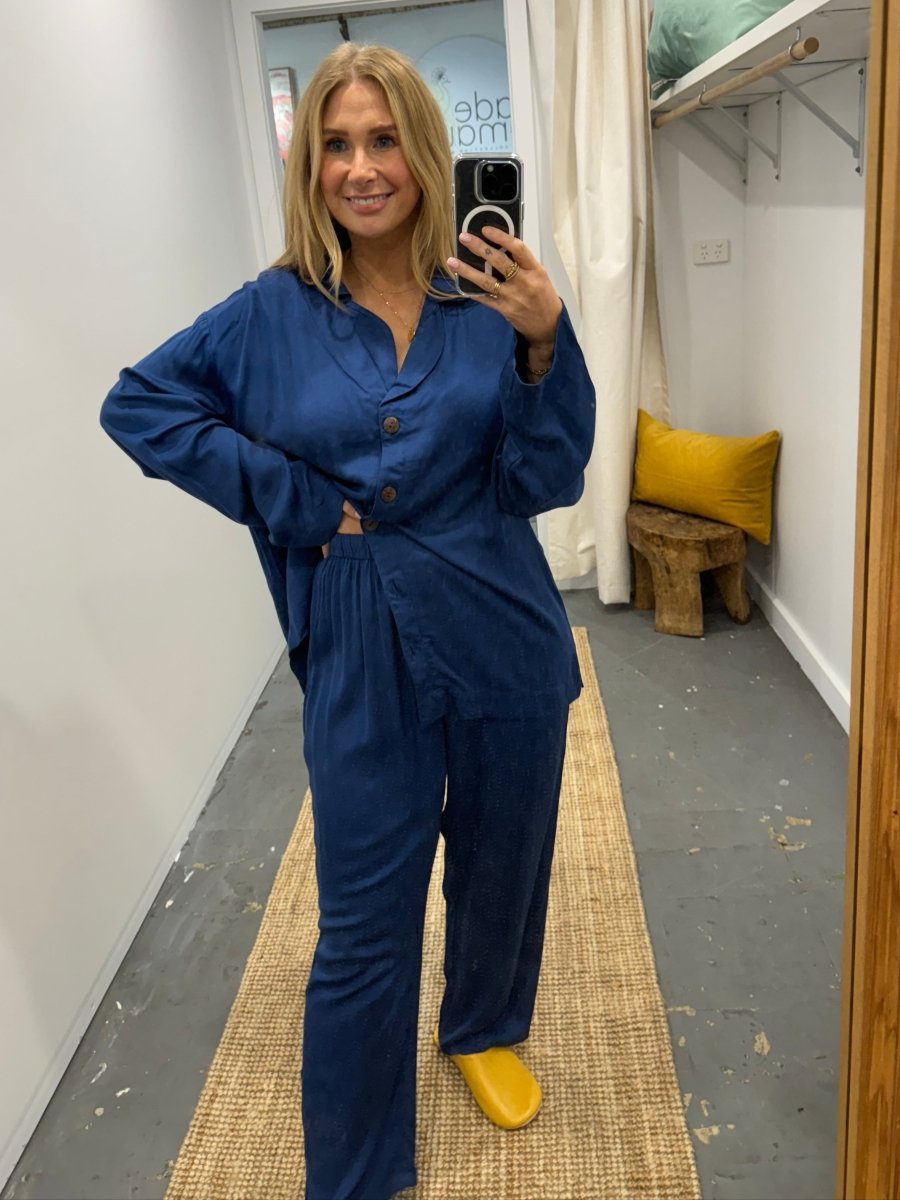 Bamboo Pyjama - Classic Set in Navy - Pyjamas