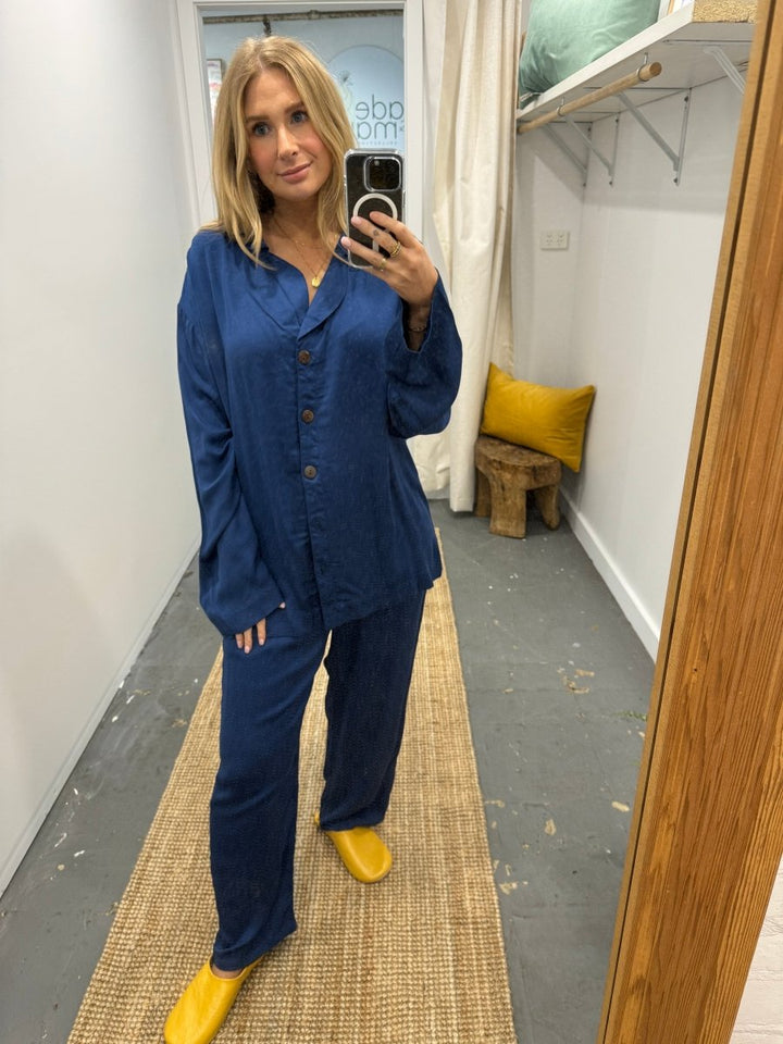 Bamboo Pyjama - Classic Set in Navy - Pyjamas