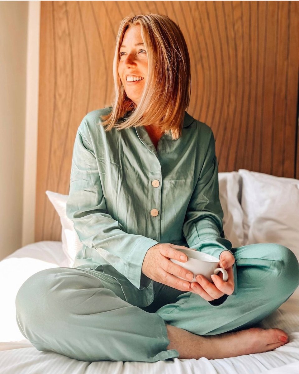 Bamboo Pyjama - Classic Set in Sage Green - Pyjamas