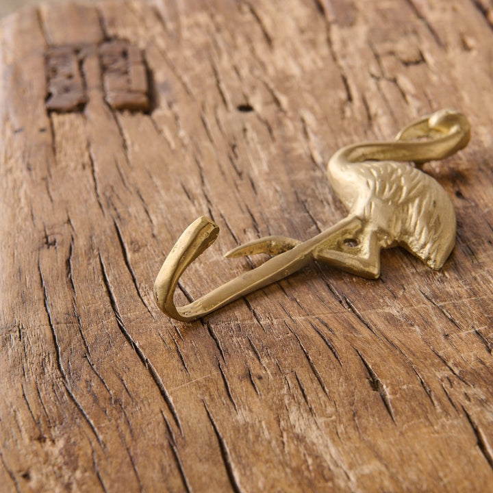 Brass Hook - Flamingo - Brass Hook