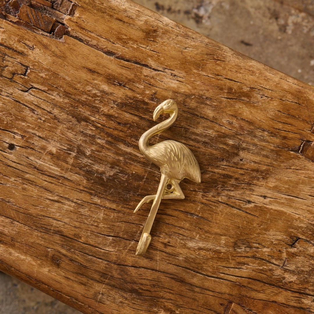 Brass Hook - Flamingo - Brass Hook