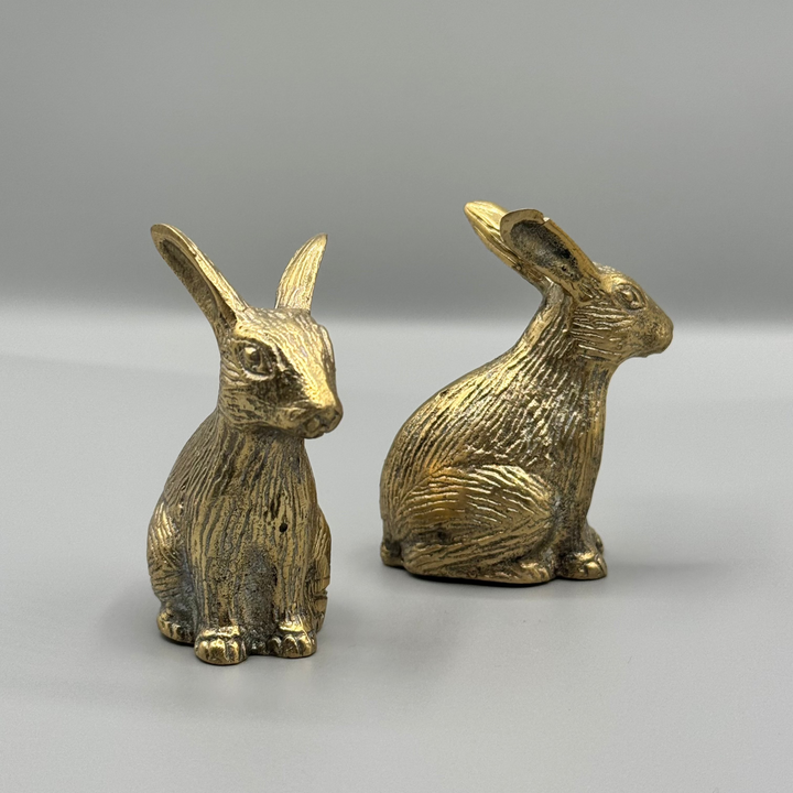 brass decor bunny - two sizes