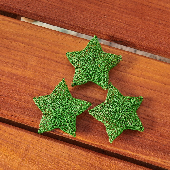 Christmas Stars | Crocheted Wire Stars - Christmas Decorations