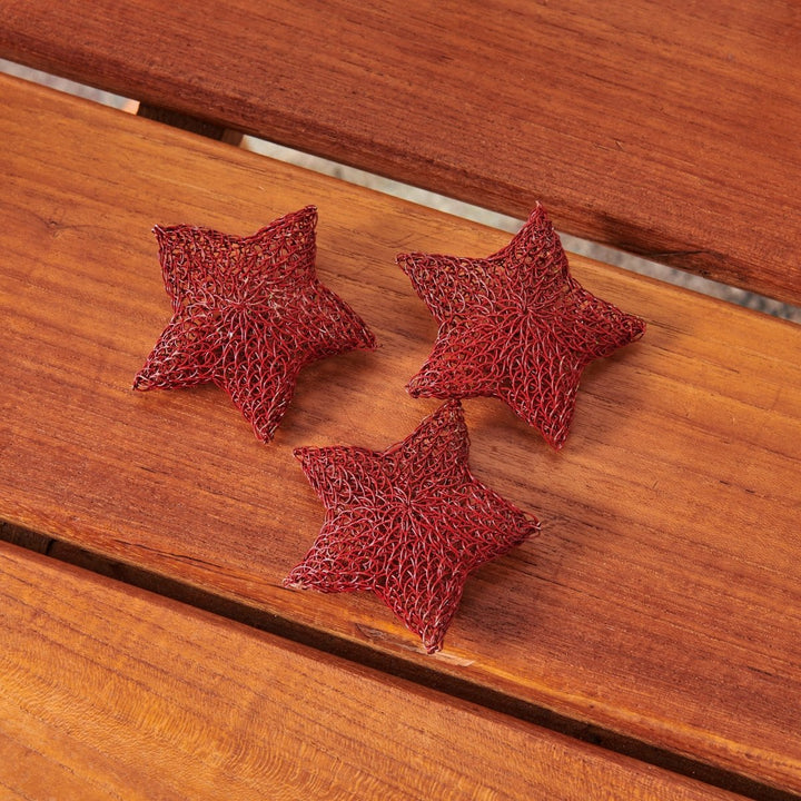 Christmas Stars | Crocheted Wire Stars - Christmas Decorations