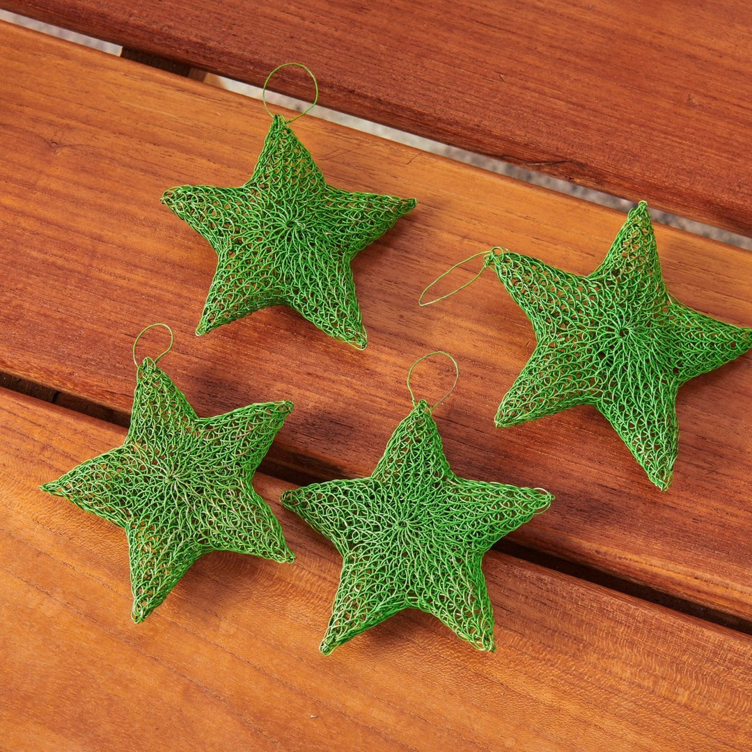 Christmas Stars | Crocheted Wire Stars - Christmas Decorations