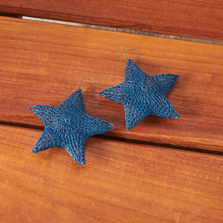 Christmas Stars | Crocheted Wire Stars - Christmas Decorations