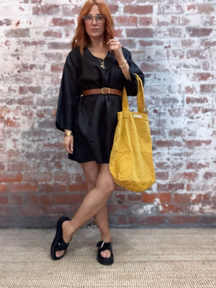 Cord Tote Bag - Mustard - Cord Tote Bag