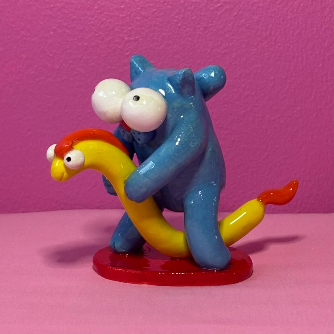 Darihan - Long Cat Clay Figure - Art