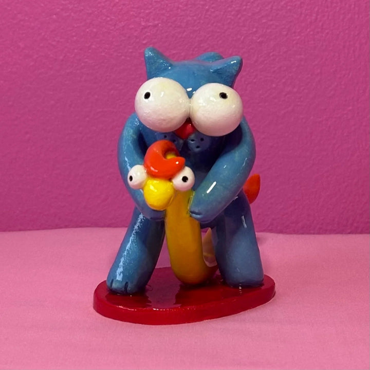 Darihan - Long Cat Clay Figure - Art