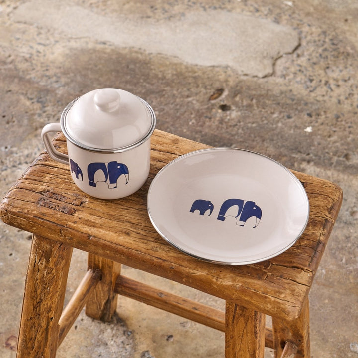 Elephant Bundle - Enamel Mug & Plate - Enamel