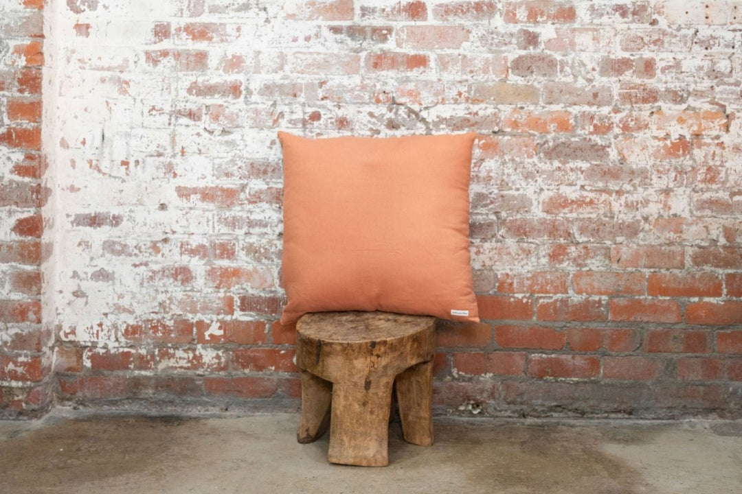 European Pillowcase in Linen - Burnt Clay - Pillowcase