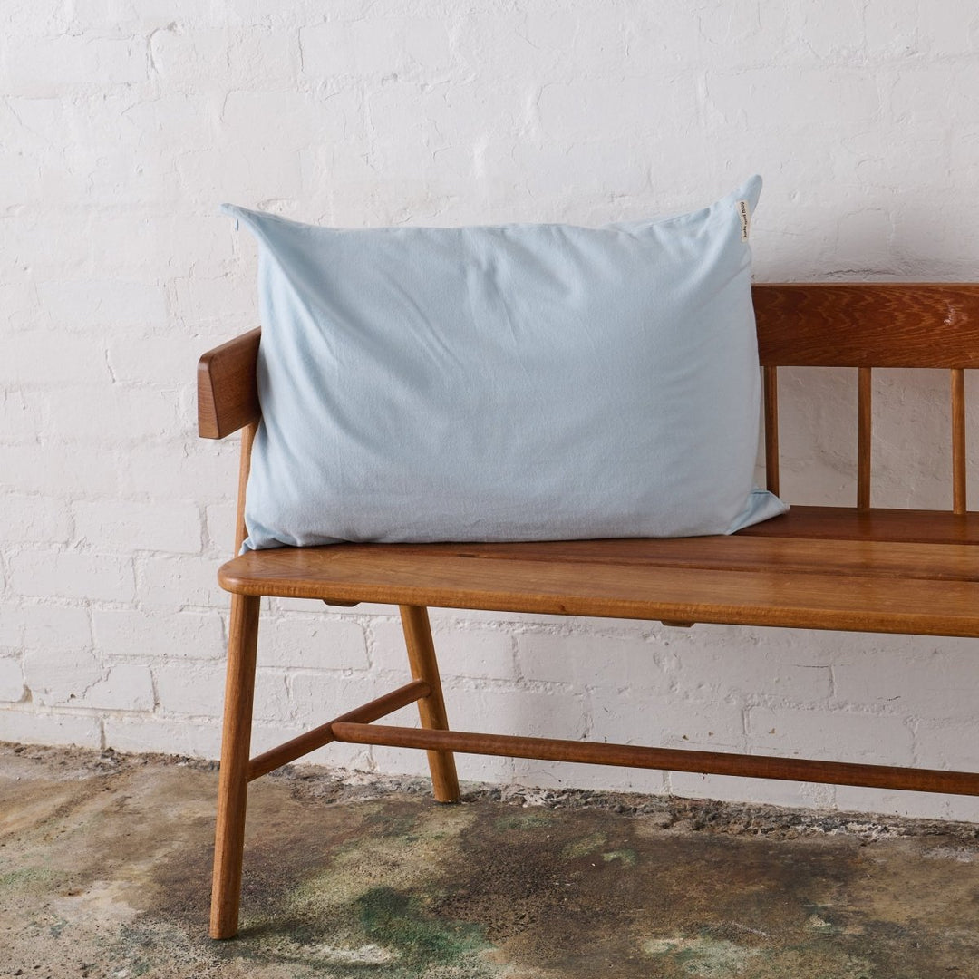 Flannelette Pillowcase - Baby Blue - Pillowcase