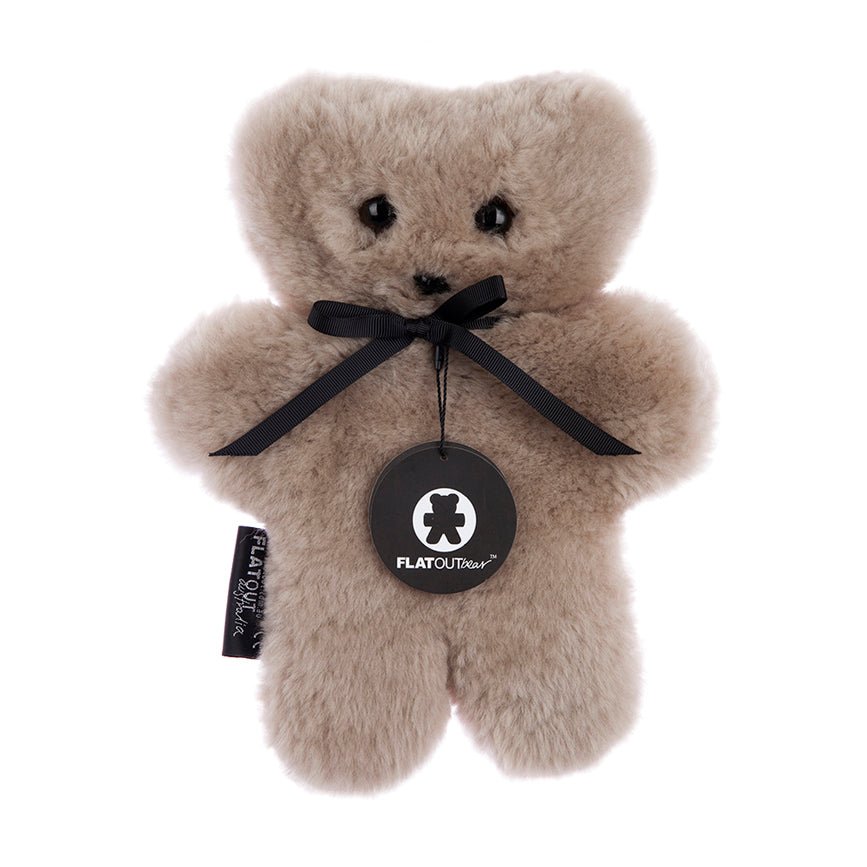 Flatout Bear - Latte - Toys - sheepskin teddy bear