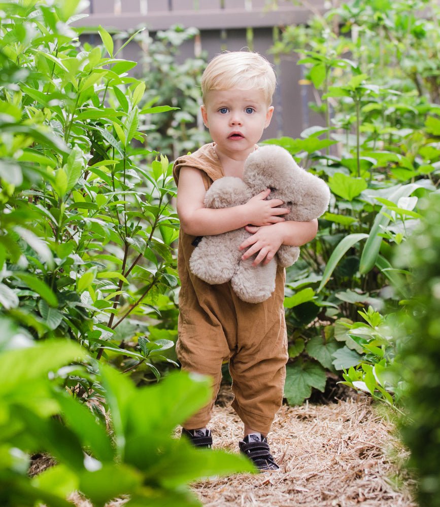 Flatout Bear - Latte - Toys - sheepskin teddy bear