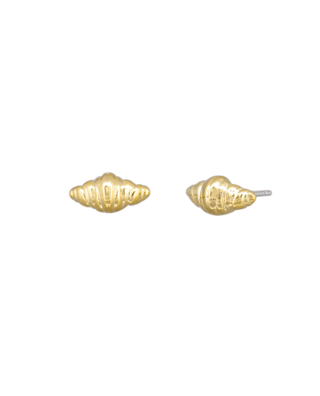 Gold Mini Miter Shell Earrings by Tiger Tree - Jewellery