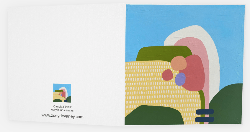 Greeting Card - Canola Fields | Australian Artist - Art
