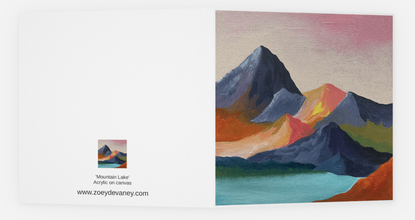 Greeting Card - Mountain Lake | Australian Artist - Art