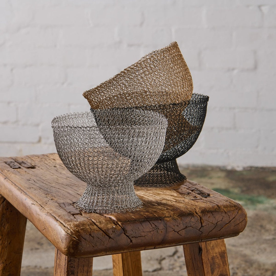 Hand Crochet Wire Baskets - Baskets