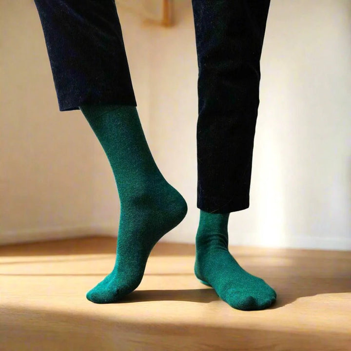 Klue Merino Wool Socks in Forest Green - Socks
