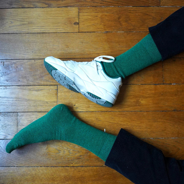 Klue Merino Wool Socks in Forest Green - Socks