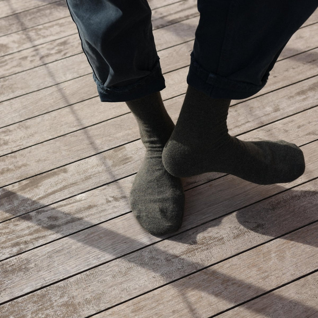 Klue Merino Wool Socks in Khaki - Socks