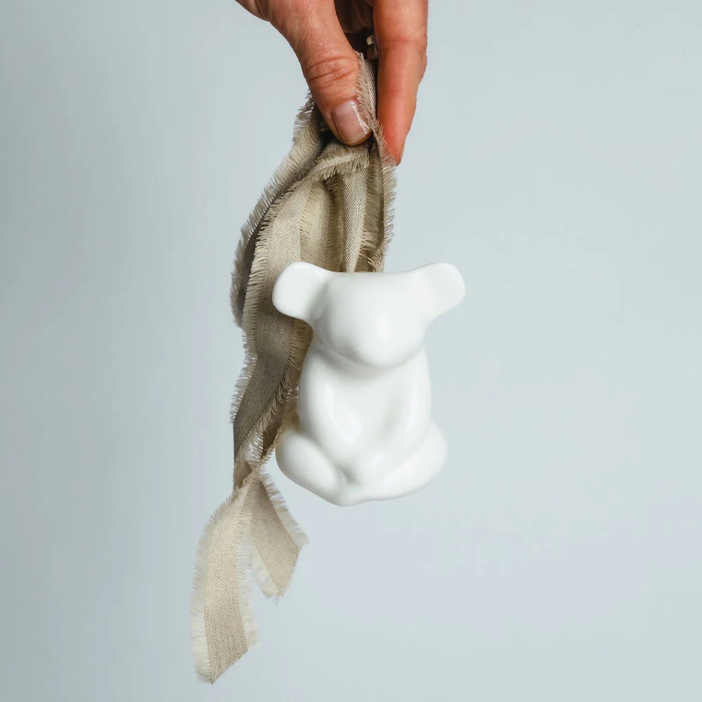 Koala - White Ceramic Ornament by Joey - Christmas Decorations